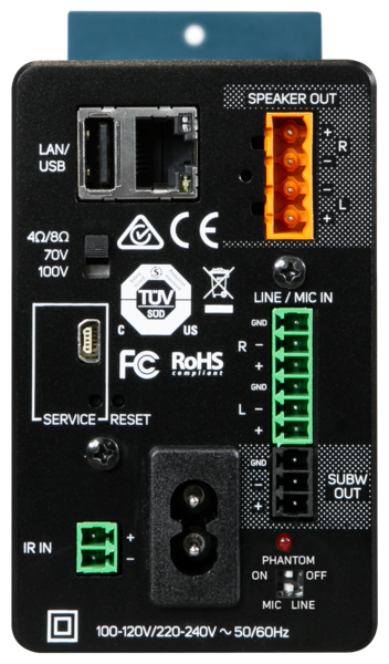 1 ZONE NETWORK STEREO AMP WITH 70/100V OUTPUT